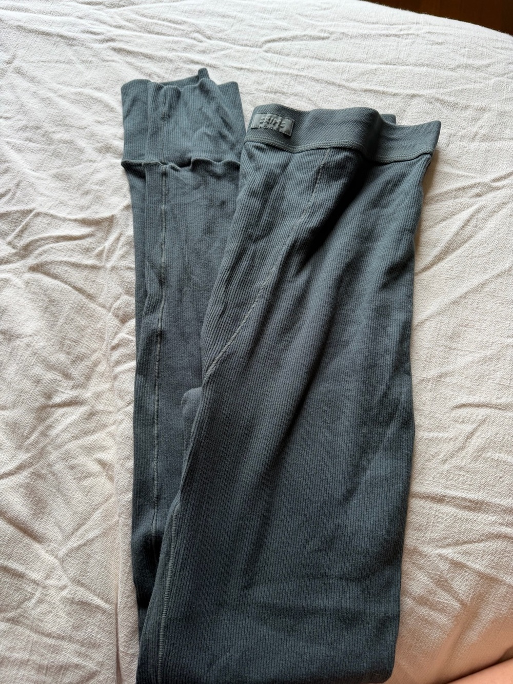 NWT SKIMS Thermal Ribbed Long Johns - deep sea